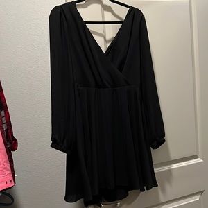 LARGE BLACK COCKTAIL DRESS